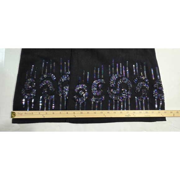 Alfani Black Knit Open Front Sequin Embellished Cardigan Womens Size L - Picture 10 of 15